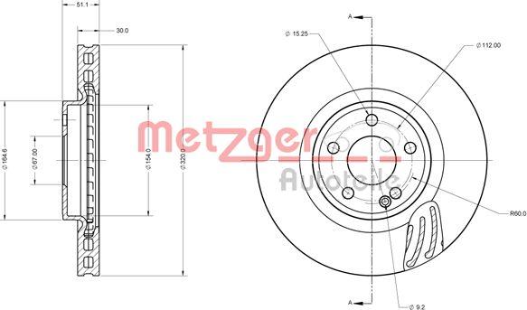 Metzger 6110746 - Brake Disc autospares.lv