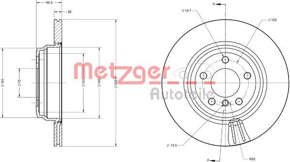 Metzger 6110742 - Brake Disc autospares.lv