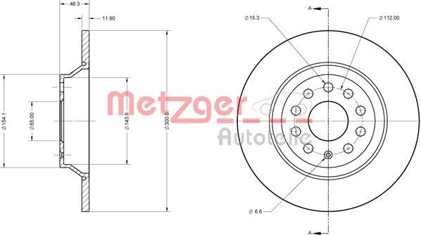 Metzger 6110747 - Brake Disc autospares.lv