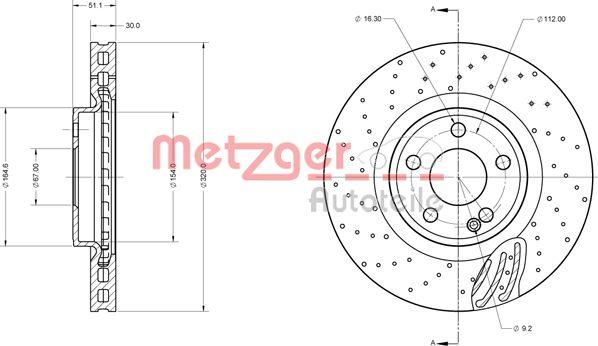 Metzger 6110754 - Brake Disc autospares.lv