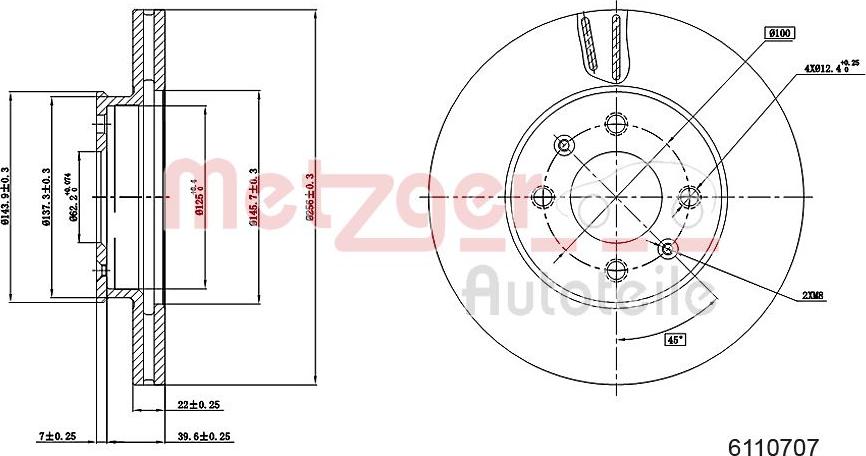 Metzger 6110707 - Brake Disc autospares.lv