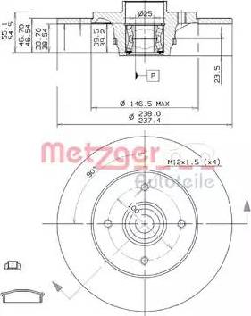 Metzger 6110724 - Brake Disc autospares.lv