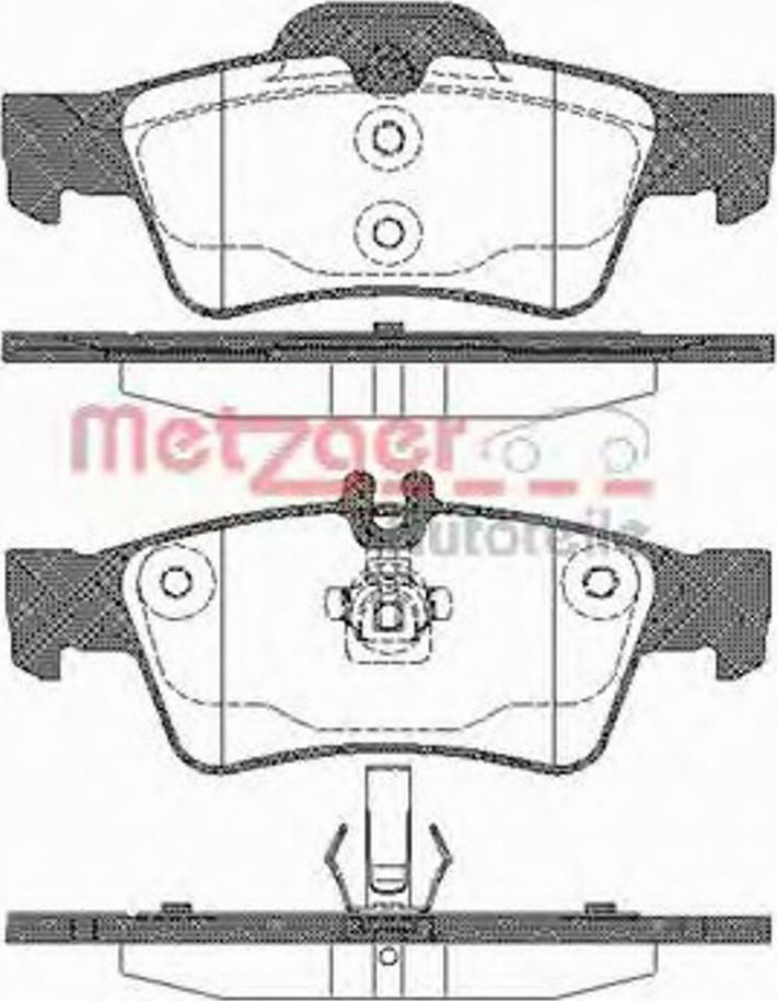 Metzger 099100 - Brake Pad Set, disc brake autospares.lv