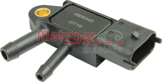 Metzger 0906345 - Sensor, exhaust pressure autospares.lv