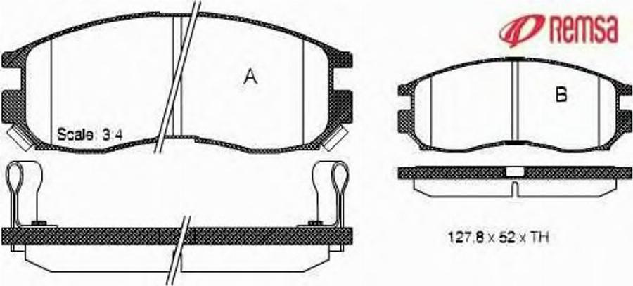 Metzger 046002 - Brake Pad Set, disc brake autospares.lv