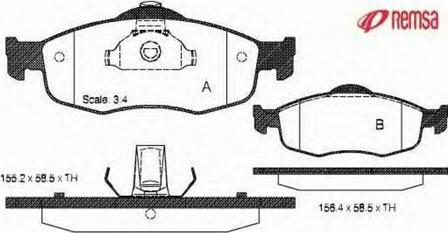 Metzger 043200 - Brake Pad Set, disc brake autospares.lv