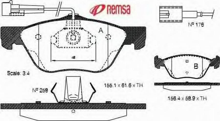 Metzger 058902 - Brake Pad Set, disc brake autospares.lv