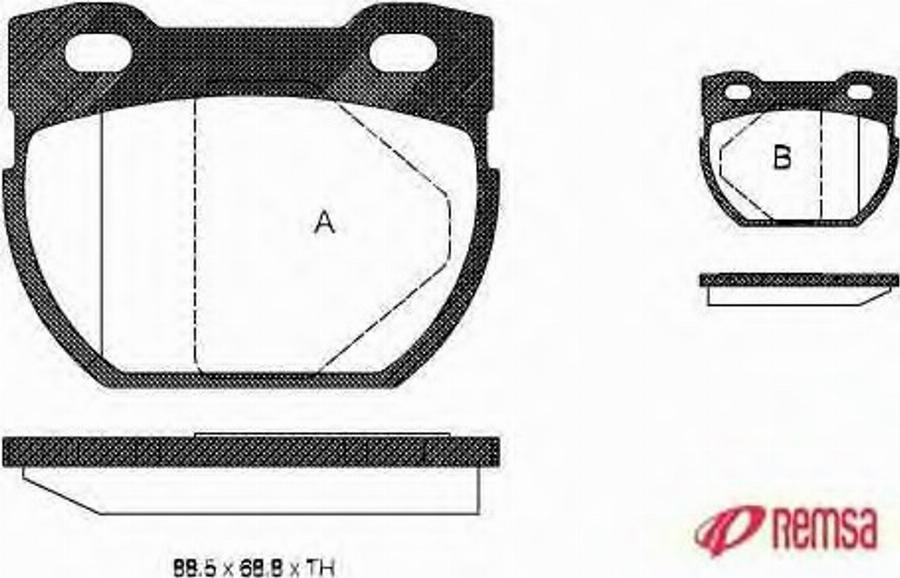 Metzger 058400 - Brake Pad Set, disc brake autospares.lv