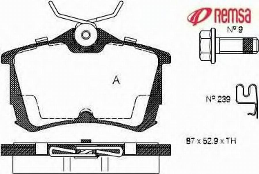 Metzger 069502 - Brake Pad Set, disc brake autospares.lv