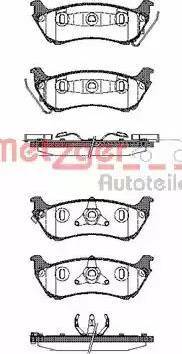 Metzger 1170746 - Brake Pad Set, disc brake autospares.lv