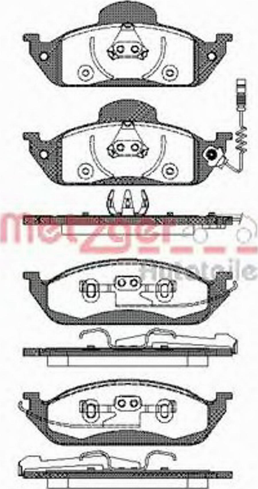 Metzger 069701 - Brake Pad Set, disc brake autospares.lv