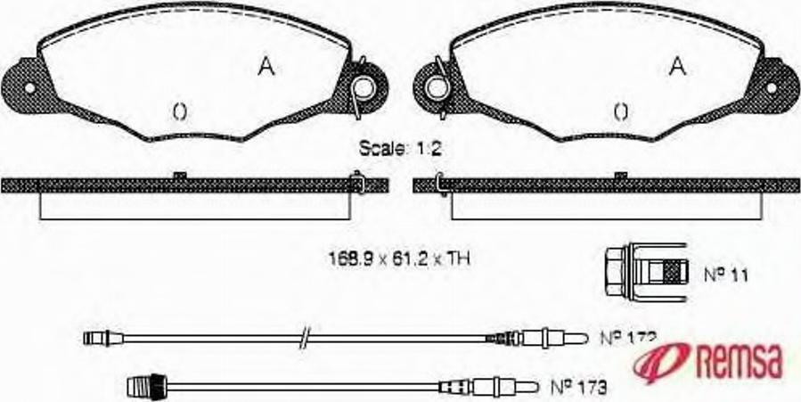 Metzger 065904 - Brake Pad Set, disc brake autospares.lv