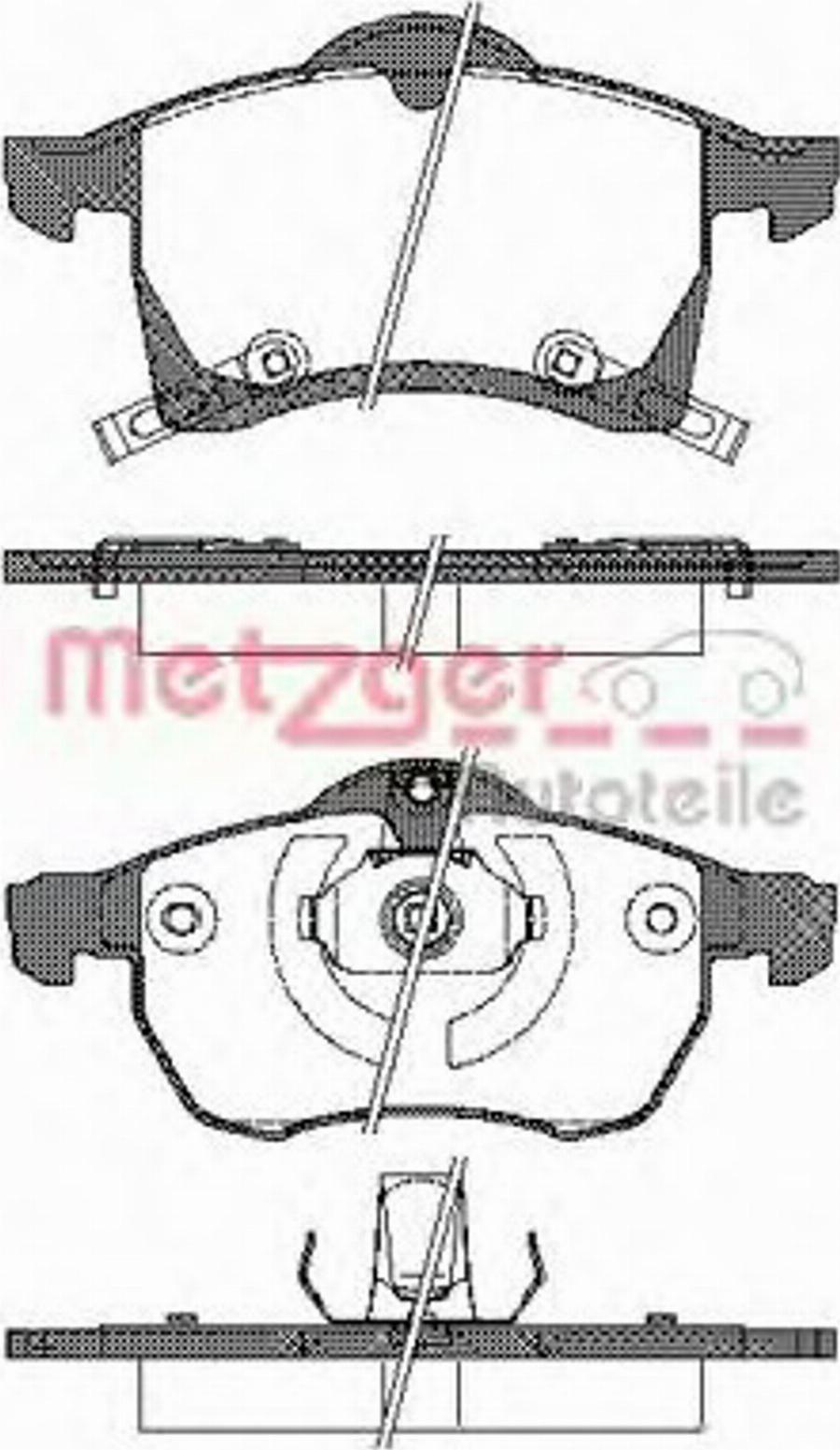 Metzger 068302 - Brake Pad Set, disc brake autospares.lv