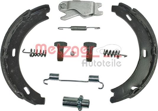 Metzger 0152009 - Brake Shoe Set, parking brake autospares.lv