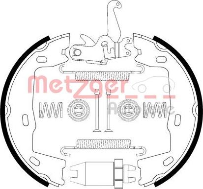 Metzger 0152021 - Brake Shoe Set, parking brake autospares.lv