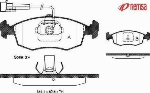 Remsa 0172.11 - Brake Pad Set, disc brake autospares.lv