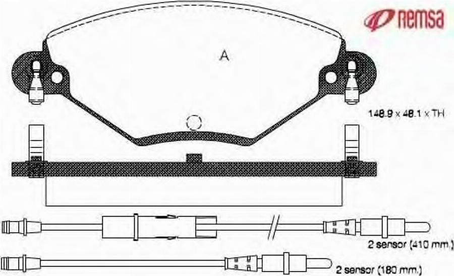 Metzger 0828.04 - Brake Pad Set, disc brake autospares.lv