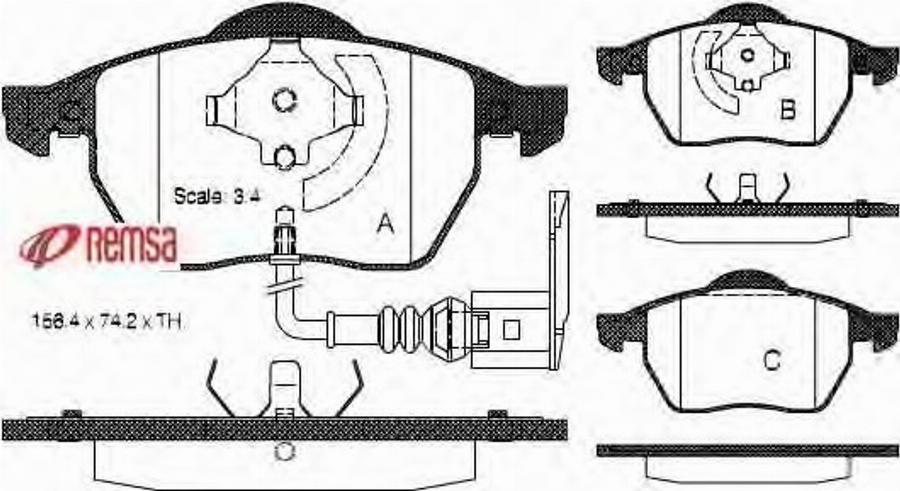 Metzger 0390.41 - Brake Pad Set, disc brake autospares.lv