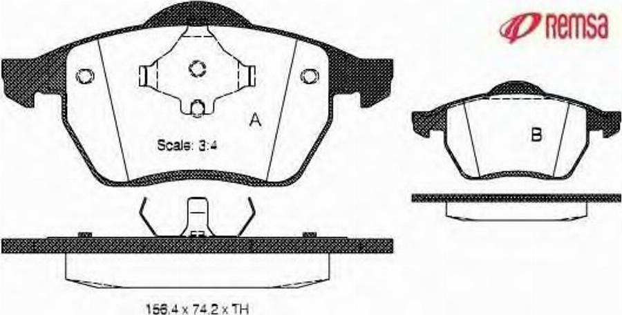 Metzger 0390.00 - Brake Pad Set, disc brake autospares.lv