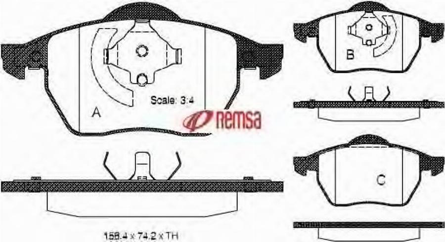 Metzger 0390.20 - Brake Pad Set, disc brake autospares.lv