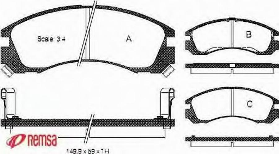 Metzger 035402 - Brake Pad Set, disc brake autospares.lv