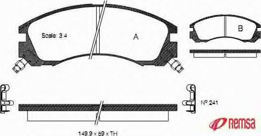 Metzger 035422 - Brake Pad Set, disc brake autospares.lv