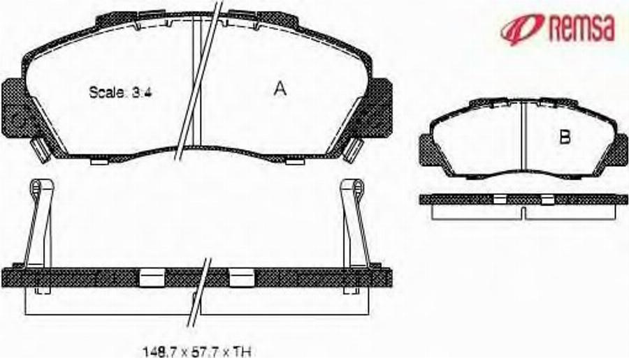 Metzger 035102 - Brake Pad Set, disc brake autospares.lv