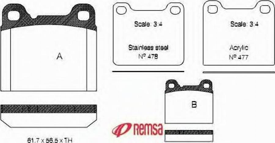 Metzger 025720 - Brake Pad Set, disc brake autospares.lv