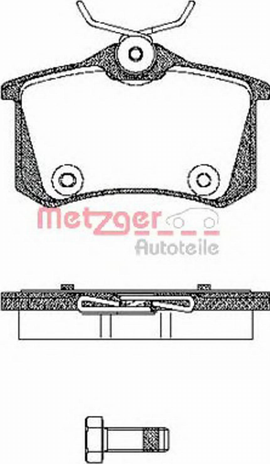 Metzger 0263.14 - Brake Pad Set, disc brake autospares.lv