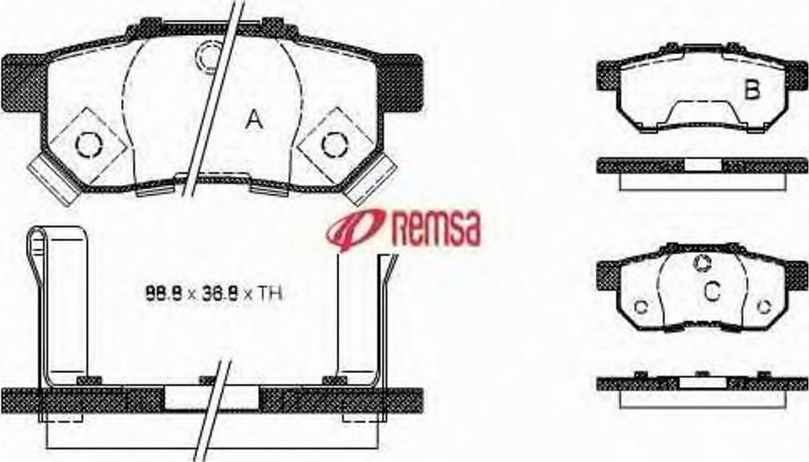 Metzger 023352 - Brake Pad Set, disc brake autospares.lv