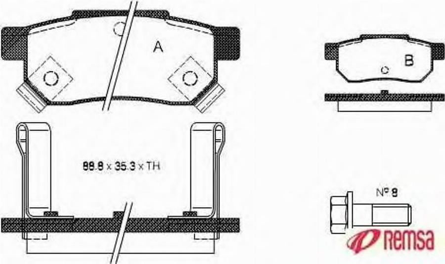 Metzger 023302 - Brake Pad Set, disc brake autospares.lv