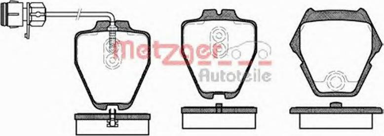 Metzger 0752.12 - Brake Pad Set, disc brake autospares.lv