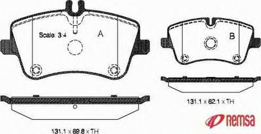 Metzger 076800 - Brake Pad Set, disc brake autospares.lv