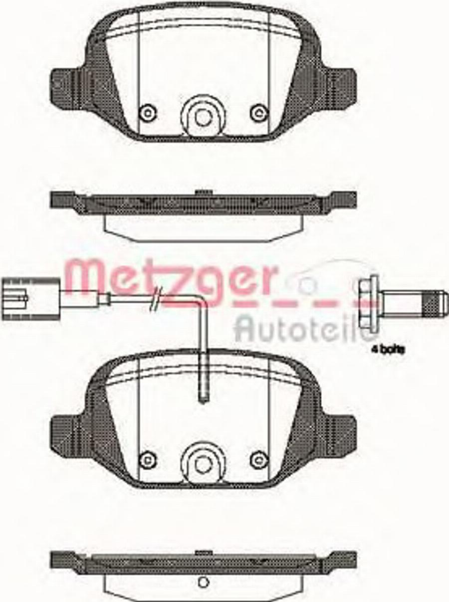 Metzger 072712 - Brake Pad Set, disc brake autospares.lv