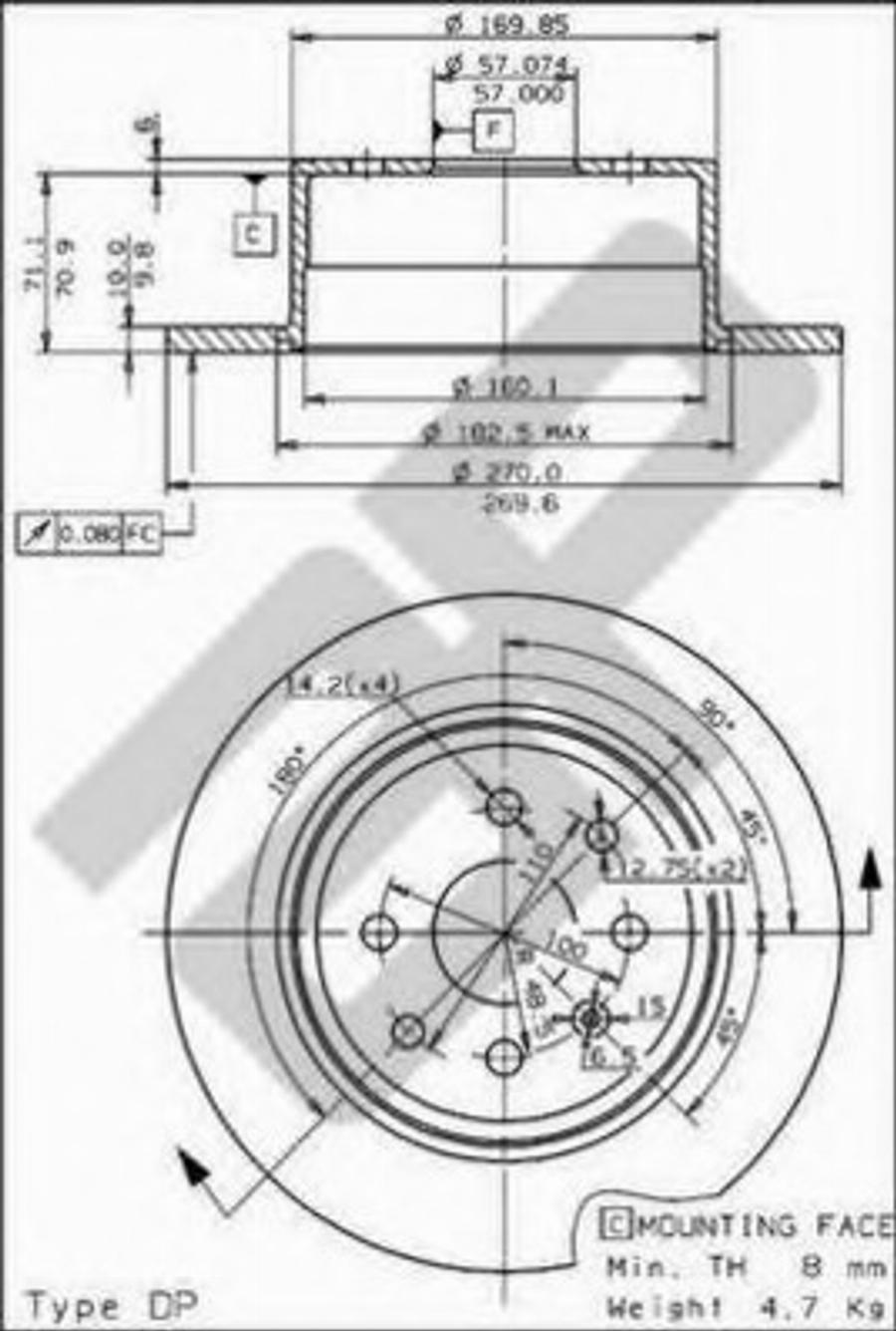 Metzger 14456 - Brake Disc autospares.lv