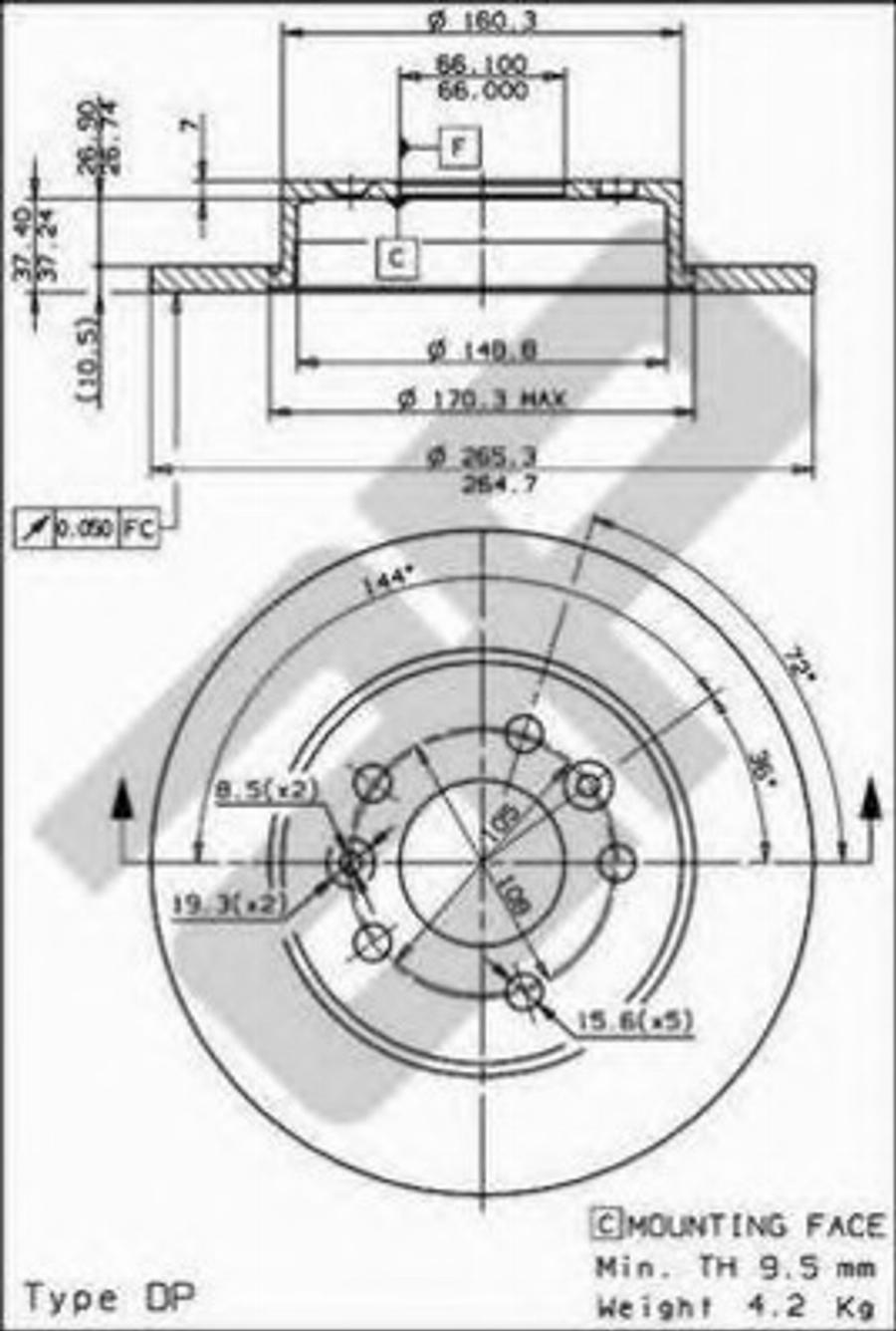 Metzger 14415 - Brake Pad Set, disc brake autospares.lv