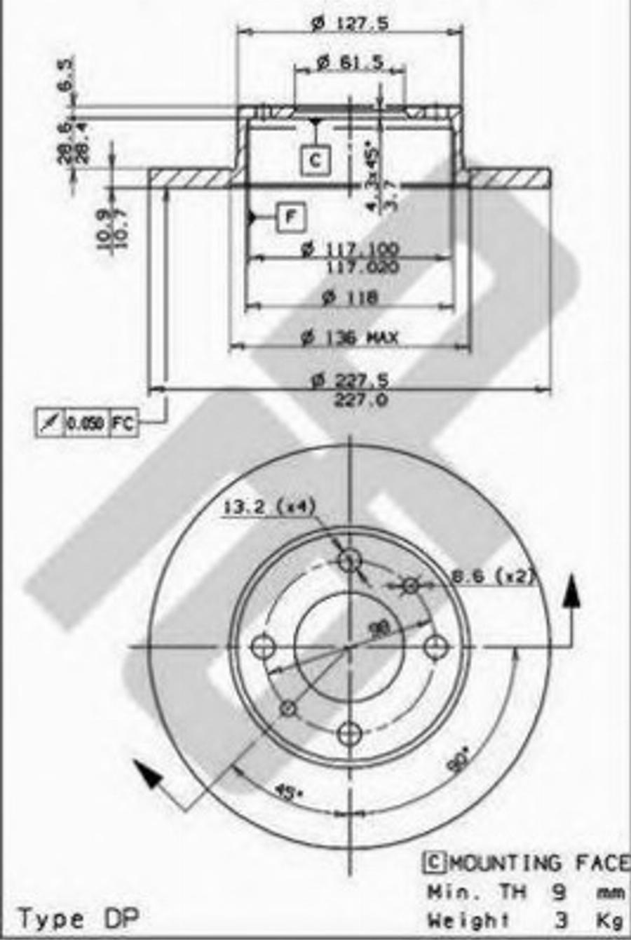 Metzger 14087 - Brake Disc autospares.lv