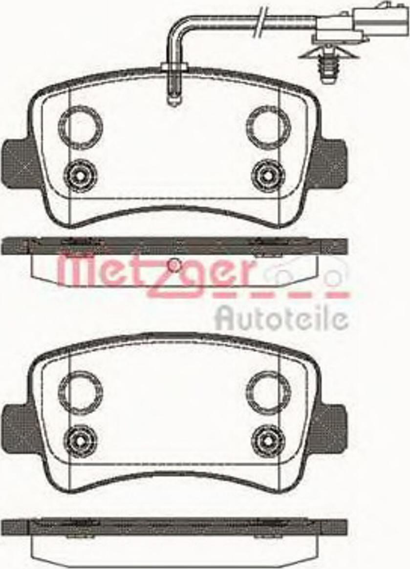 Metzger 1439.01 - Brake Pad Set, disc brake autospares.lv