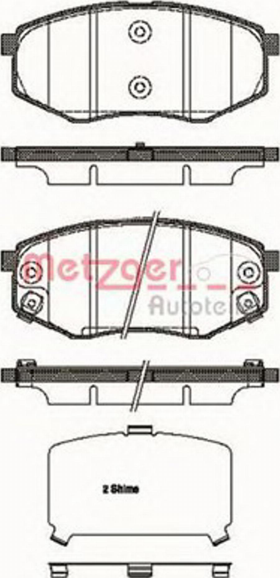 Metzger 1426.02 - Brake Pad Set, disc brake autospares.lv