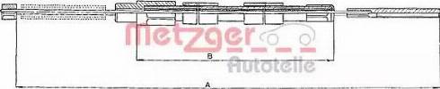 Metzger 10.9030 - Cable, parking brake autospares.lv