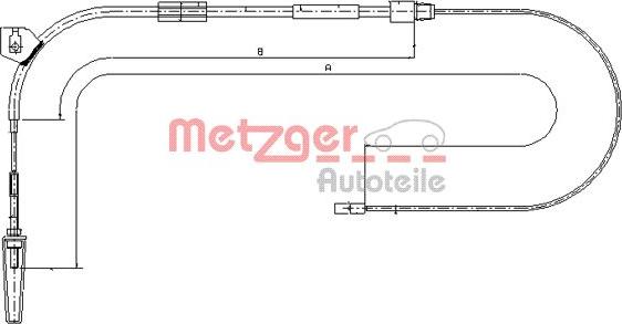 Metzger 10.9330 - Cable, parking brake autospares.lv