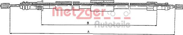 Metzger 10.4571 - Cable, parking brake autospares.lv