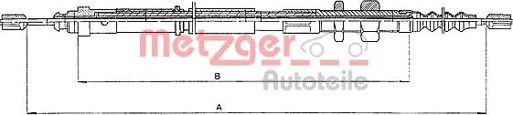 Metzger 10.4652 - Cable, parking brake autospares.lv