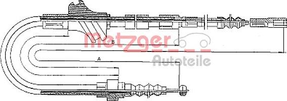 Metzger 10.4094 - Cable, parking brake autospares.lv