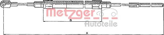 Metzger 10.415 - Cable, parking brake autospares.lv