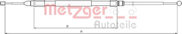 Metzger 10.4138 - Cable, parking brake autospares.lv