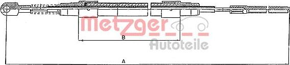 Metzger 10.423 - Cable, parking brake autospares.lv