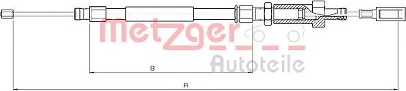 Metzger 10.4726 - Cable, parking brake autospares.lv
