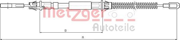 Metzger 10.5973 - Cable, parking brake autospares.lv