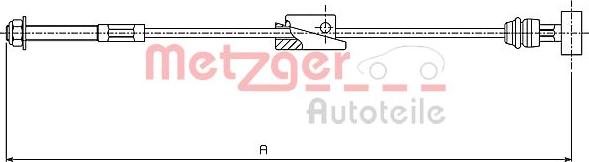 Metzger 10.5415 - Cable, parking brake autospares.lv